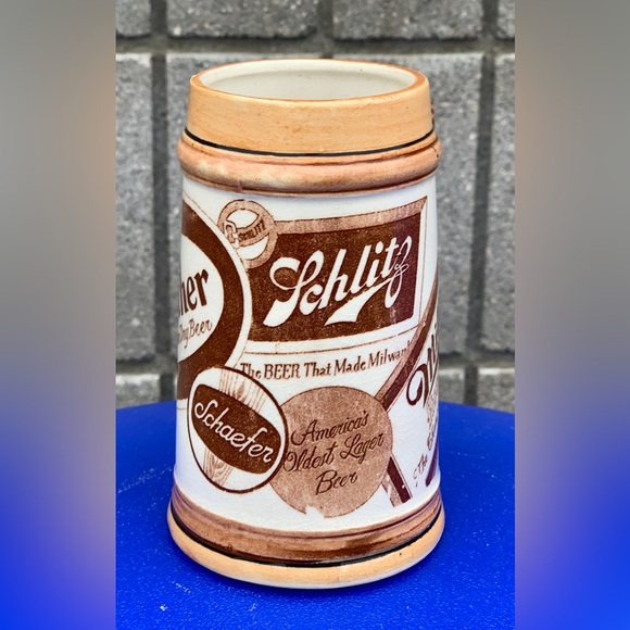 1950s Ceramic Schlitz Gunther Miller Logo Beer Mug Made in Japan - Picture 5 of 16